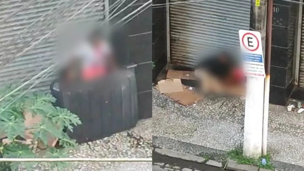 Homem é filmado abusando de mulher em situação de rua em Santos Homem é filmado abusando de mulher em situação de rua em Santos