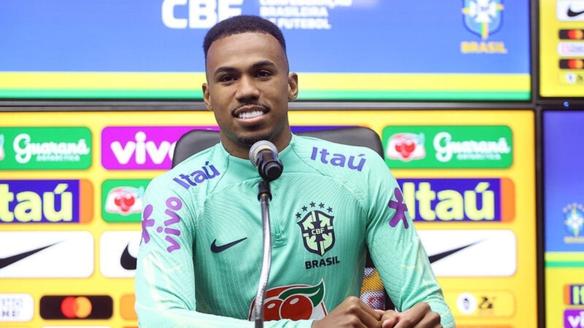 Gabriel Magalhães faz primeira atividade com bola na Seleção Brasileira Gabriel Magalhães faz primeira atividade com bola na Seleção Brasileira