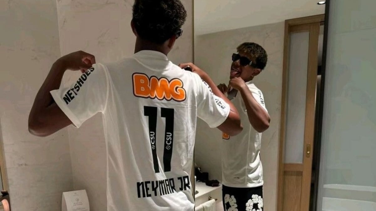 Neymar compartilha foto de Yamal com a camisa do Santos e elogia o jogador espanhol Neymar compartilha foto de Yamal com a camisa do Santos e elogia o jogador espanhol