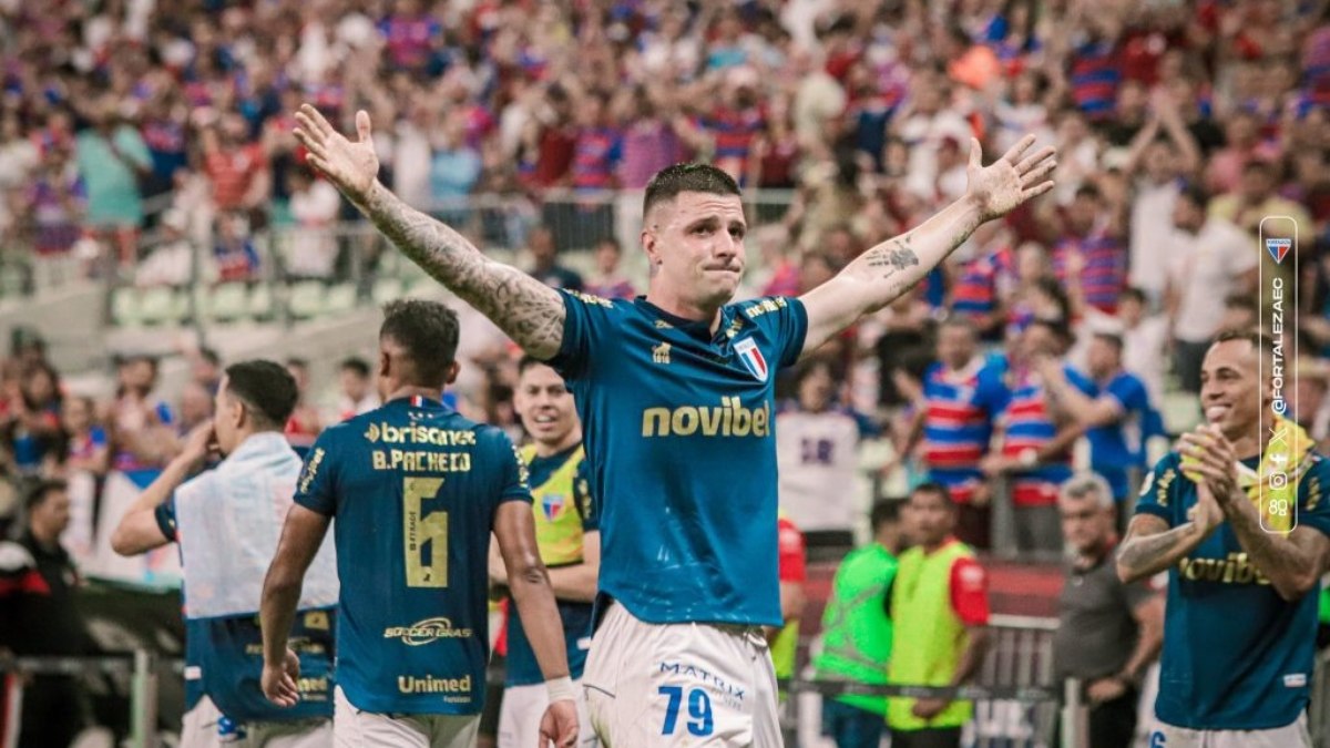 Kayzer celebra primeiro gol após retorno ao Fortaleza: “É uma sensação boa” Kayzer celebra primeiro gol após retorno ao Fortaleza: “É uma sensação boa”