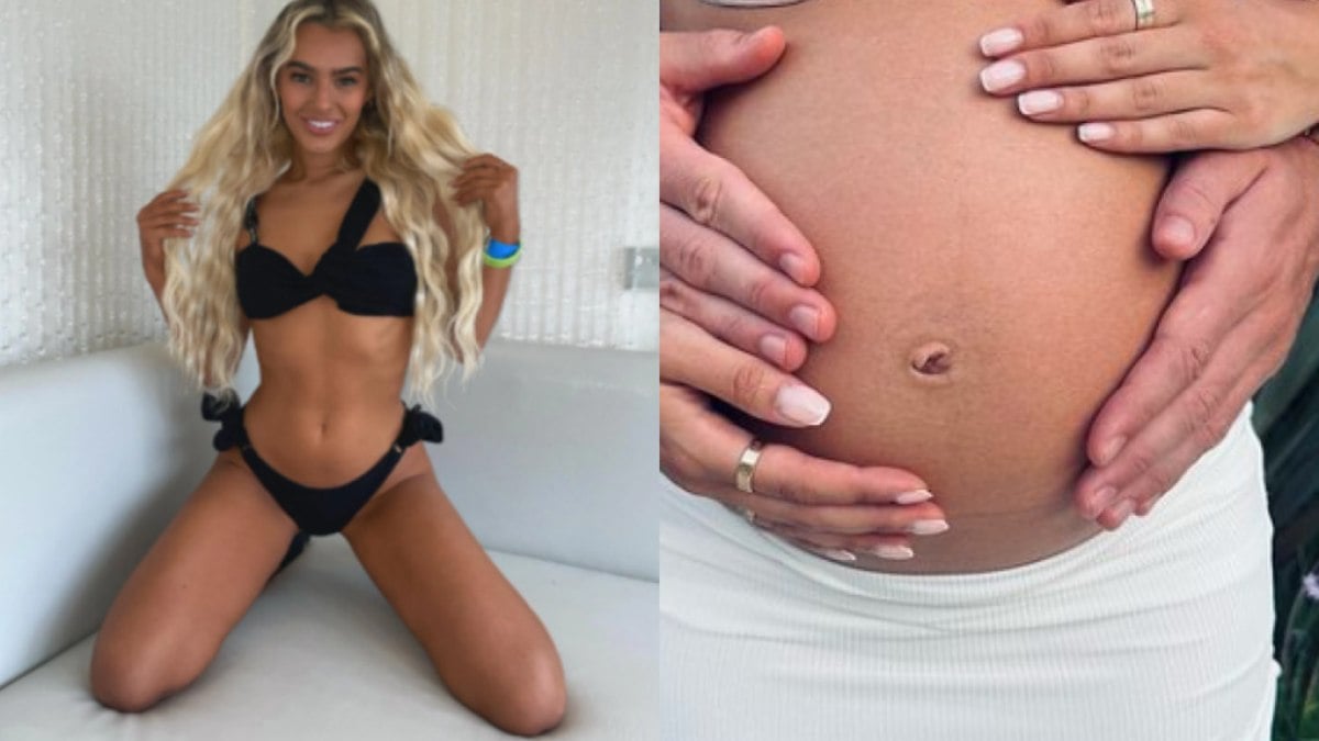 Modelo revela estar grávida de astro da Inglaterra em meio à Eurocopa Modelo revela estar grávida de astro da Inglaterra em meio à Eurocopa