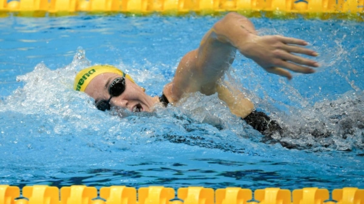 Nadadora australiana testa positivo para covid-19 e desiste da prova dos 1.500 m Nadadora australiana testa positivo para covid-19 e desiste da prova dos 1.500 m