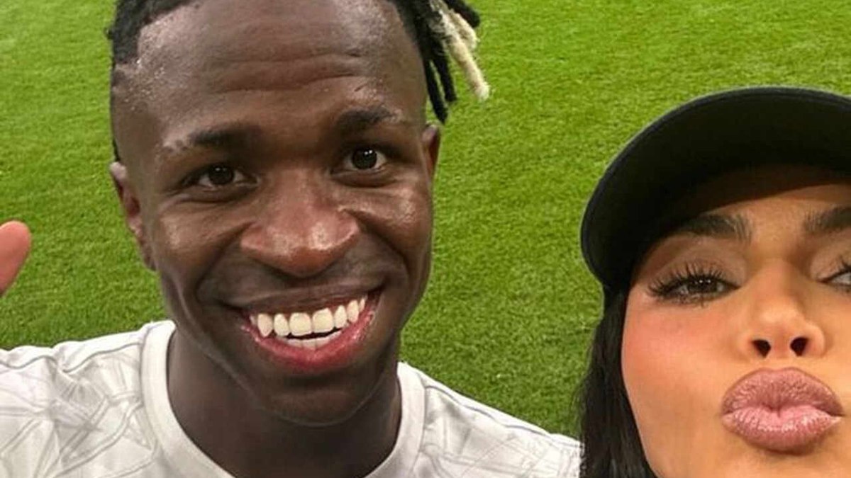 Vini Jr e Florentino Pérez são tietados por Kim Kardashian Vini Jr e Florentino Pérez são tietados por Kim Kardashian