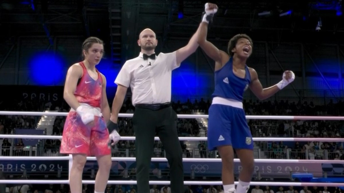 Jucielen vence americana e avança para as quartas de final no boxe Jucielen vence americana e avança para as quartas de final no boxe
