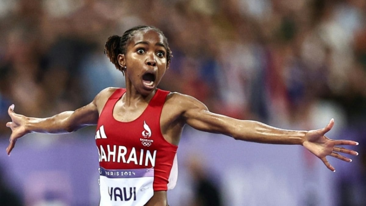 Winfred Yavi, do Bahrein, conquista o ouro nos 3.000m com obstáculos em Paris-2024 Winfred Yavi, do Bahrein, conquista o ouro nos 3.000m com obstáculos em Paris-2024