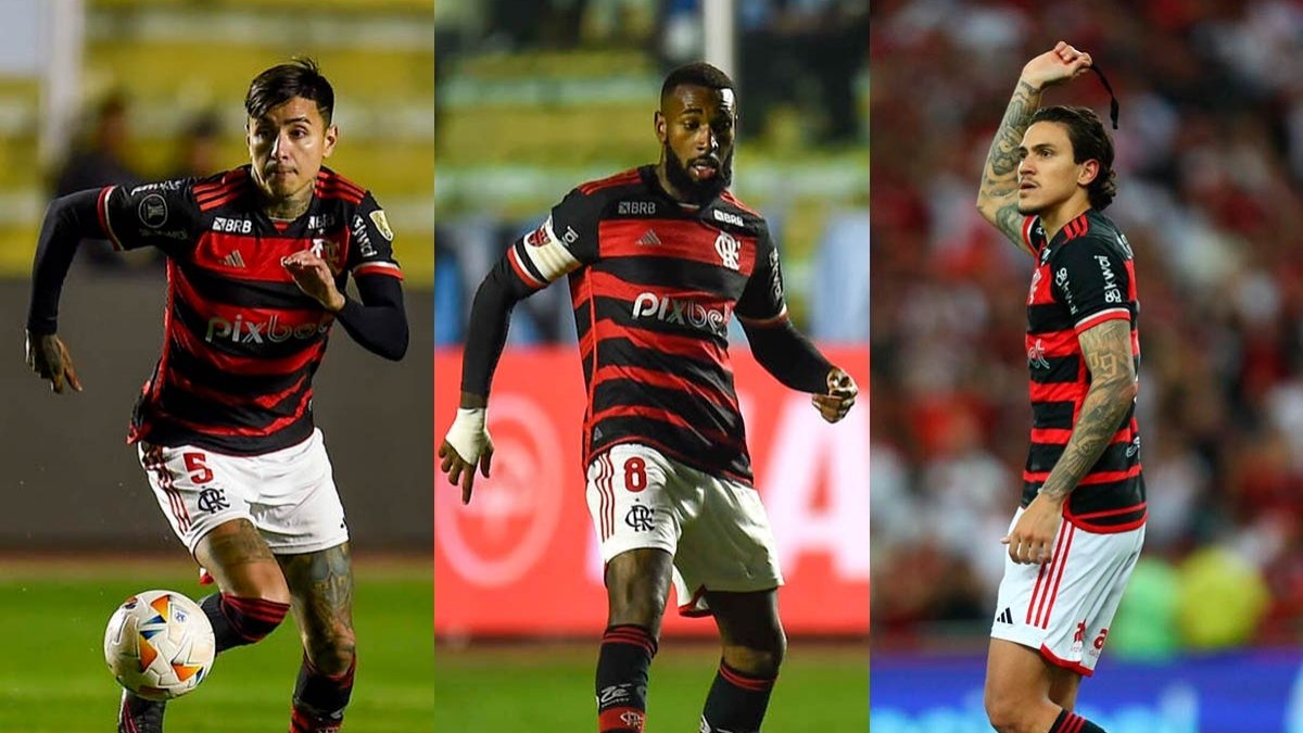 Flamengo planeja renovar contrato com Pulgar, Gerson e Pedro Flamengo planeja renovar contrato com Pulgar, Gerson e Pedro
