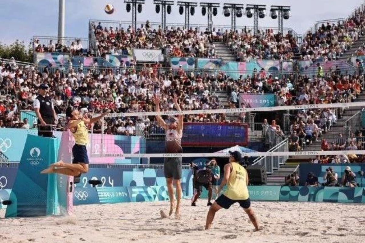 André e George perdem para dupla alemã no vôlei de praia e saem de Paris 2024 André e George perdem para dupla alemã no vôlei de praia e saem de Paris 2024