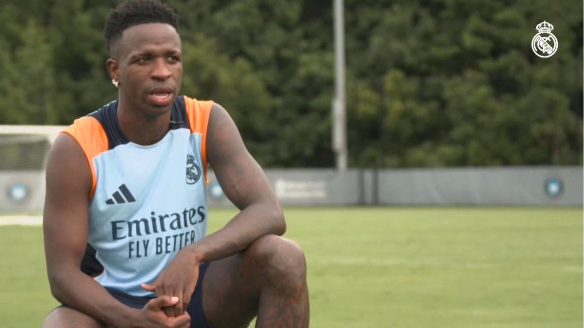 Vini Jr analisa parceria com Mbappé no Real Madrid: ‘Vai ser brutal’ Vini Jr analisa parceria com Mbappé no Real Madrid: ‘Vai ser brutal’
