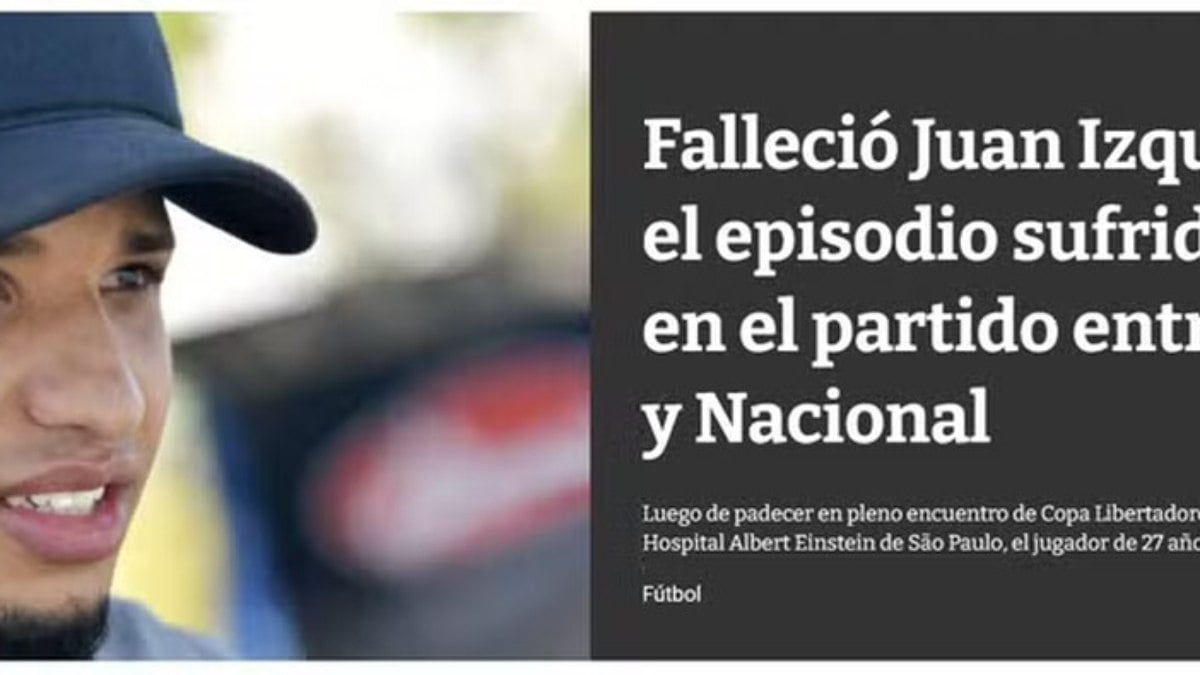 Imprensa internacional repercute morte do jogador Juan Izquierdo Imprensa internacional repercute morte do jogador Juan Izquierdo