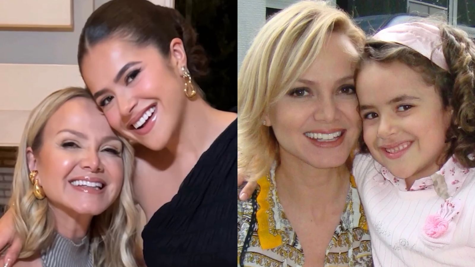 Eliana e Maísa recriam na Globo foto antiga feita no SBT Eliana e Maísa recriam na Globo foto antiga feita no SBT