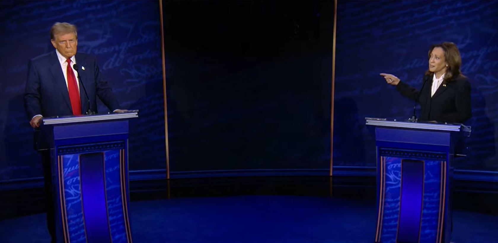 Kamla critica “proibições de aborto de Trump“ durante Debate da ABC Kamla critica “proibições de aborto de Trump“ durante Debate da ABC