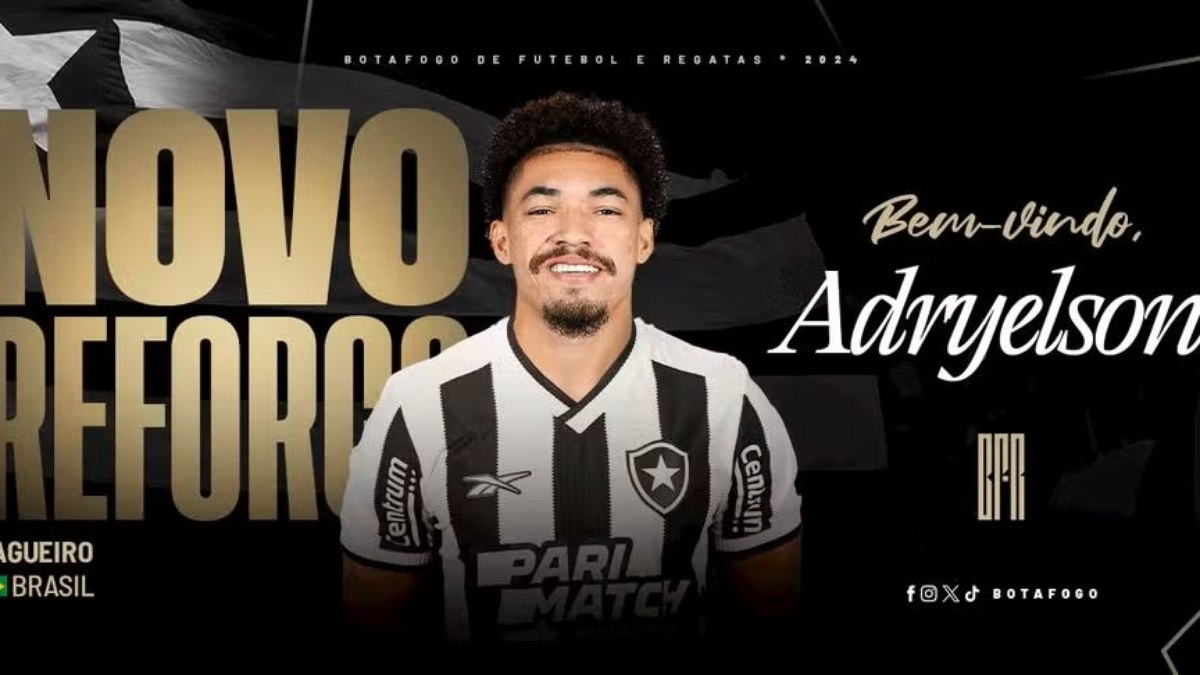 Botafogo anuncia a volta de Adryelson, por empréstimo Botafogo anuncia a volta de Adryelson, por empréstimo