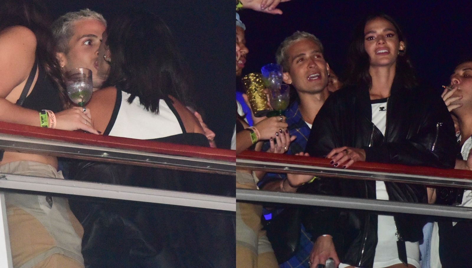 Bruna Marquezine e João Guilherme curtem aos beijos show de Travis Scott Bruna Marquezine e João Guilherme curtem aos beijos show de Travis Scott