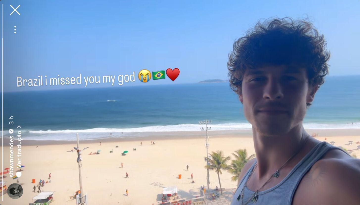 Shawn Mendes mostra vista de hotel e se declara ao Brasil: “Senti saudade“ Shawn Mendes mostra vista de hotel e se declara ao Brasil: “Senti saudade“