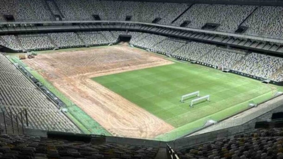 Atlético explica mudanças no campo da Arena MRV para final com o Flamengo Atlético explica mudanças no campo da Arena MRV para final com o Flamengo