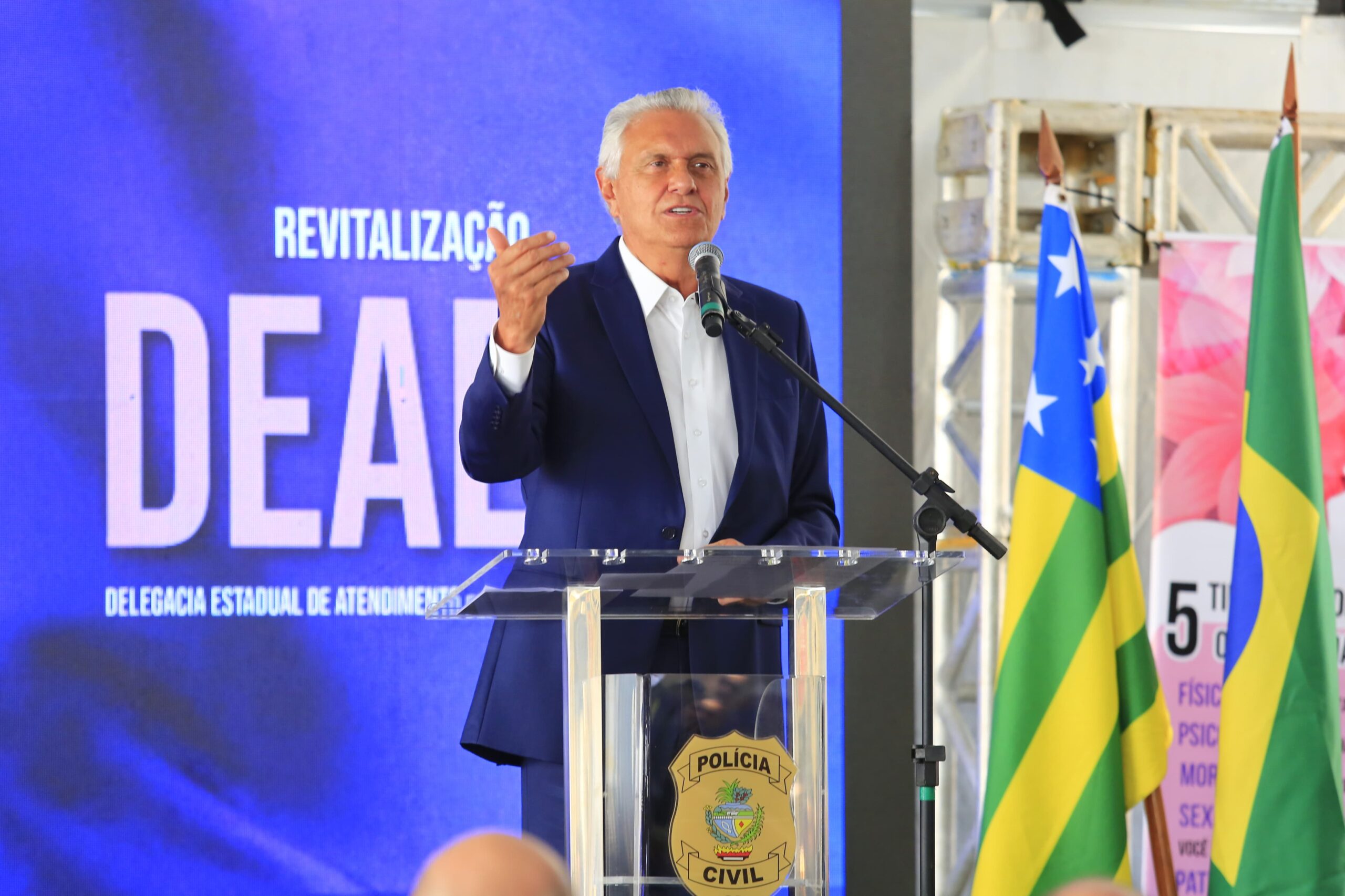 Caiado inaugura ampliação de Delegacia da Mulher em Goiânia Caiado inaugura ampliação de Delegacia da Mulher em Goiânia