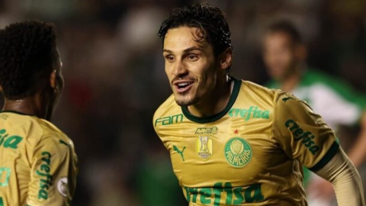 Artilheiro, Raphael Veiga celebra gols e marca alcançada pelo Palmeiras Artilheiro, Raphael Veiga celebra gols e marca alcançada pelo Palmeiras
