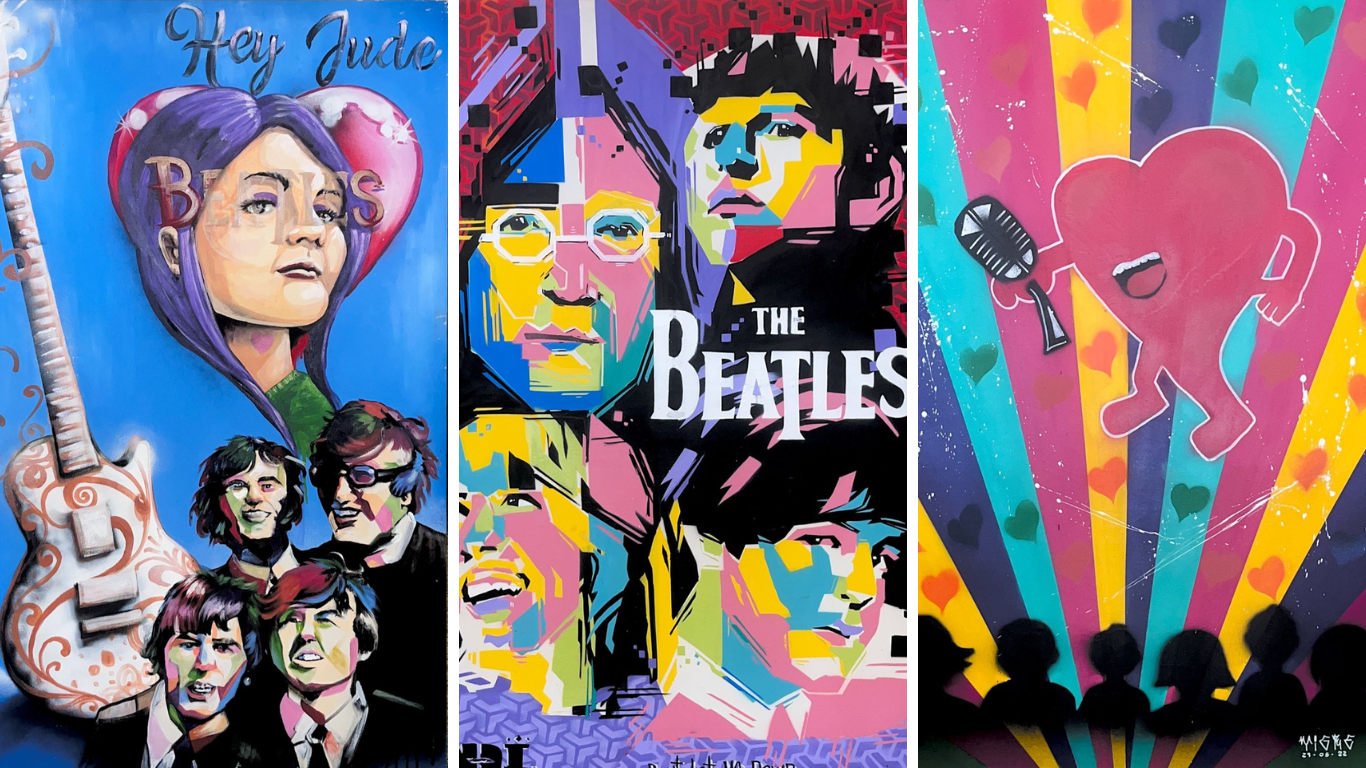 Exposição “Lucy in the Sky with Spray“ faz homenagem aos Beatles em SP Exposição “Lucy in the Sky with Spray“ faz homenagem aos Beatles em SP