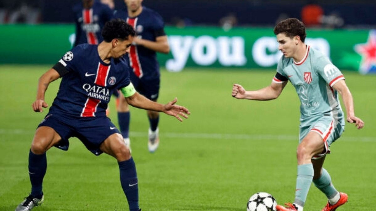 Atlético Madrid vence PSG, de virada, no último lance do jogo Atlético Madrid vence PSG, de virada, no último lance do jogo