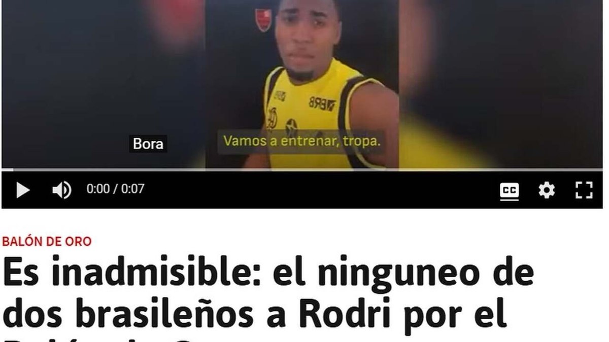 Jornal espanhol detona Gabigol e Lorran, do Flamengo, por vídeo provocativo a Rodri Jornal espanhol detona Gabigol e Lorran, do Flamengo, por vídeo provocativo a Rodri