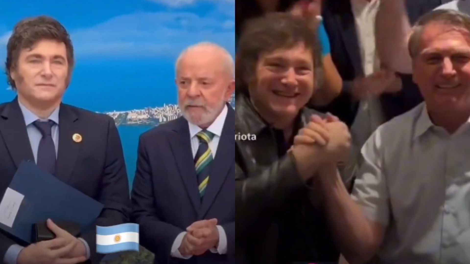 Milei reposta vídeo distante de Lula e mostra outro abraçando Bolsonaro: “Manter comunistas afastados” Milei reposta vídeo distante de Lula e mostra outro abraçando Bolsonaro: “Manter comunistas afastados”