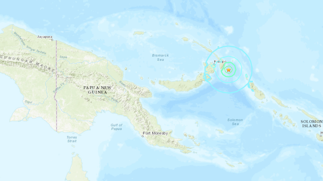 Terremoto de magnitude 6,7 atinge costa de Papua-Nova Guiné Terremoto de magnitude 6,7 atinge costa de Papua-Nova Guiné