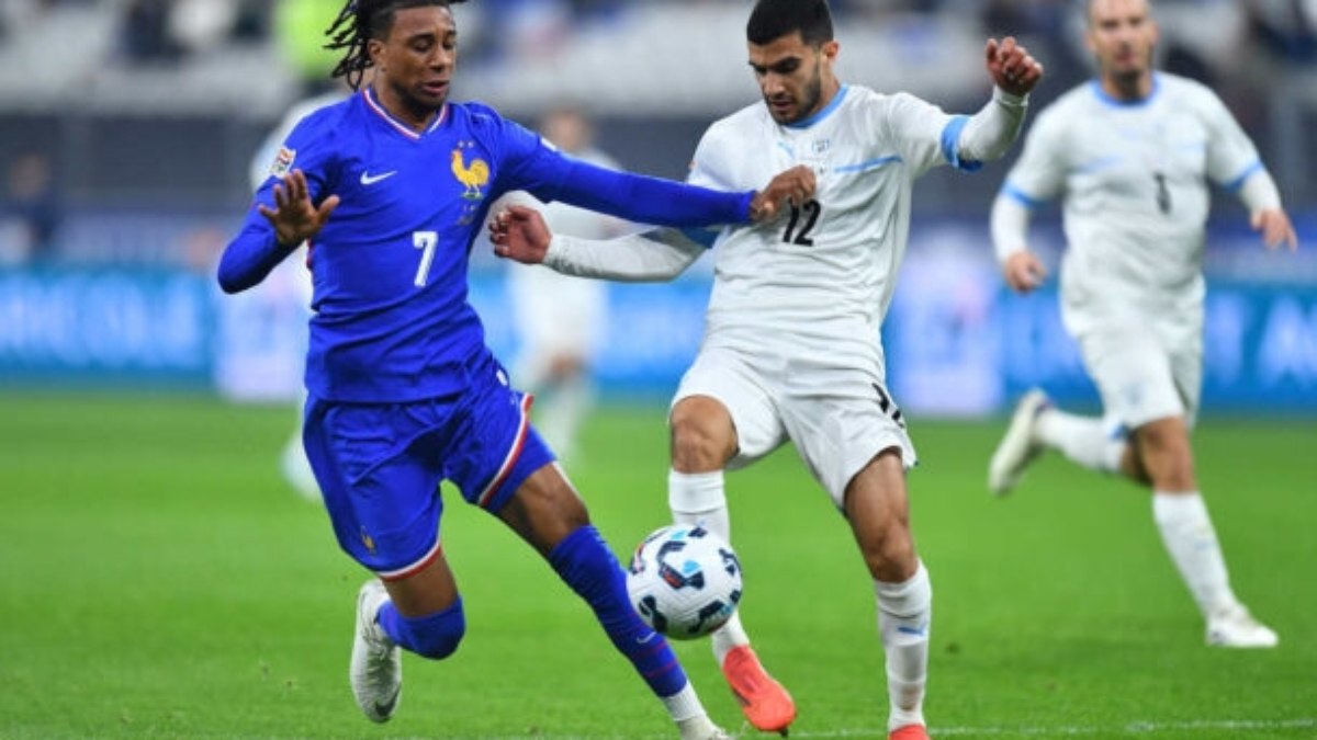 França joga mal e fica no empate com Israel pela Liga das Nações França joga mal e fica no empate com Israel pela Liga das Nações