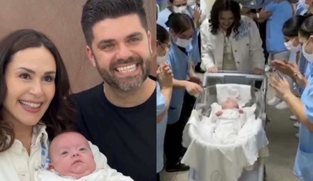Filho de Nadja Haddad deixa hospital após 6 meses internado na UTI neonatal Filho de Nadja Haddad deixa hospital após 6 meses internado na UTI neonatal