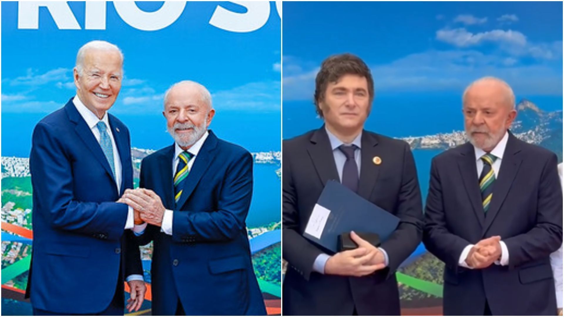 De Biden a Milei: veja as diferenças na interação com Lula na chegada ao G20 De Biden a Milei: veja as diferenças na interação com Lula na chegada ao G20